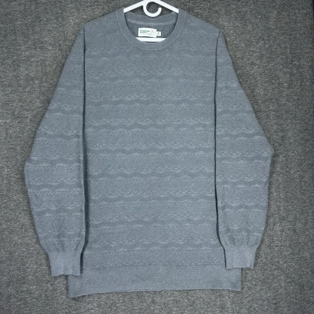 Wellen Sweater Men's XL Gray‎ Extra fine Merino Wool Blend Crewneck